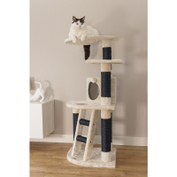 Beeztees Dominja Kedi Tırmalama ve Oyun Evi 50x50x123cm (Beyaz)