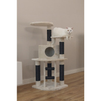 Beeztees Dominja Kedi Tırmalama ve Oyun Evi 50x50x123cm (Beyaz)