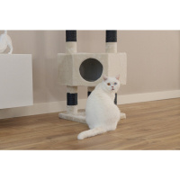 Beeztees Figado Kedi Köşe Tırmalama ve Oyun Evi 40x40x135cm (Krem)