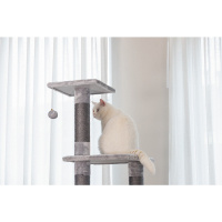 Beeztees Figado Kedi Köşe Tırmalama ve Oyun Evi 40x40x135cm (Gri)