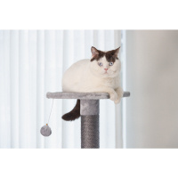 Beeztees Figado Kedi Köşe Tırmalama ve Oyun Evi 40x40x135cm (Gri)
