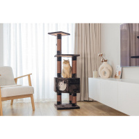 Beeztees Figado Kedi Köşe Tırmalama ve Oyun Evi  40x40x135cm (Kahverengi)