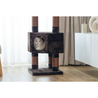 Beeztees Figado Kedi Köşe Tırmalama ve Oyun Evi  40x40x135cm (Kahverengi)