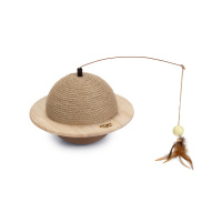 Beeztees Dbl Wiggly Kedi Tırmalama Tahtası ve Oyuncağı 29,5x29,5x20cm