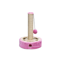 Beeztees Gotcha Kedi Tırmalama Tahtası ve Oyuncağı 27x27x40cm (Pembe)