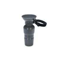 Beeztees Köpek Seyahat Su Şişesi 20x10,5x10,5cm 550ml (Gri)
