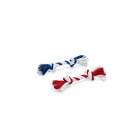 Beeztees Flos Rope Pamuklu Çift Düğüm Diş İpi Köpek Oyuncağı 18x2,5x2,5cm (Karışık Renkli)