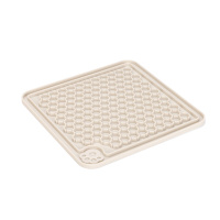 Beeztees Diza Silikon Kare Yavru Köpek Yaş Mama Yeme Oyuncağı 20x20cm (Gri)