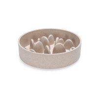 Beeztees Dbl Yavaş Besleme Köpek Mama Kabı 800ml (Bej)