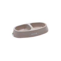 Beeztees Kedi İkili Plastik Mama ve Su Kabı 2x150ml (Bej)