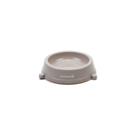 Beeztees Kedi Kaymaz Plastik Mama ve Su Kabı 17x17x3,5cm 200ml (Bej)