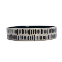 Beeztees Kediler için Seramik Mama ve Su Kabı 16,5cm 300ml (Siyah-Beyaz)