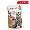 BestPet Pouch Jöle İçinde Ciğerli Tahılsız Yetişkin Kedi Konservesi 85gr (6 Adet)