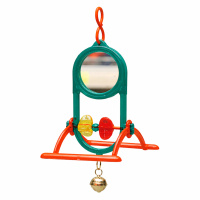 BirdLife Zilli Aynalı Kuş Salıncağı 15cm (Karışık Renkli)