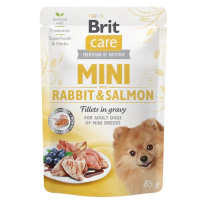 Brit Care Mini Tavşan ve Somonlu Soslu Küçük Irk Yetişkin Köpek Yaş Maması 85gr