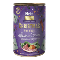 Brit Care Christmas Mono Protein Kuzu Etli ve Havuçlu Yetişkin Köpek Konservesi 400gr