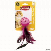 Catlife Zilli Tüylü Top Kedi Oyuncağı 17cm