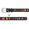 Collar WAUDOG Nasa Desenli ve QR Pasaportlu Köpek Deri Boyun Tasması 38-49cm/25mm (Siyah)