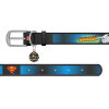 Collar WAUDOG Superman 2 Desenli ve QR Pasaportlu Köpek Deri Boyun Tasması 29-38cm/20mm (Siyah)