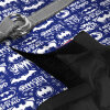 Collar WAUDOG  Batman Desenli ve QR Pasaportlu Köpek Göğüs Tasması 46-50cm (Mavi/Beyaz)