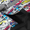 Collar WAUDOG Superman Comics Desenli ve QR Pasaportlu Köpek Göğüs Tasması 24-27cm (Siyah)