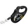 Collar WAUDOG Batman Otomatik Şerit Köpek Gezdirme Kayışı 5m [L] (Siyah)