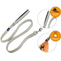 Curli Basic Köpek Gezdirme Kayışı 140cm (Gri) [L]