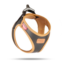 Curli Apple Leather Harness Köpek Göğüs Tasması 43,4x49cm (M) (Siyah)