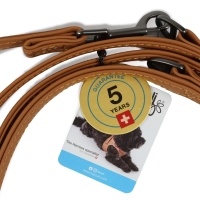 Curli Apple Leather Köpek Gezdirme Kayışı 160cm (Kahverengi) [S]