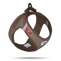 Curli Vest Harness Cord Köpek Tasması 38,3x43,3cm (Kahverengi) [S]