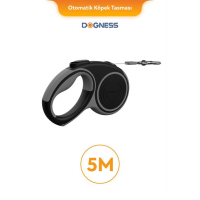 Dogness Otomatik Şerit Köpek Gezdirme Kayışı 5m (Gri)