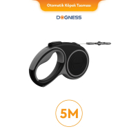 Dogness Otomatik Şerit Köpek Gezdirme Kayışı 5m (Gri)
