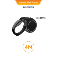 Dogness Otomatik Şerit Köpek Gezdirme Kayışı 4m (Gri)