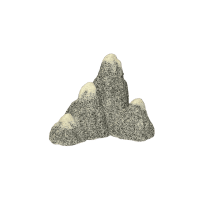 Dophin U851L Buzul Dokulu Gri Dağ Akvaryum Dekoru 22x11x16,5cm [L]