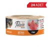 Felicia Fileto Biftekli Tahılsız Kısırlaştırılmış Kedi Konservesi 85gr (24 Adet)