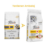 Felicia Hipoalerjenik Üriner Sağlığı İçin Düşük Tahıllı Tavuklu Kısırlaştırılmış Kedi Maması 12kg