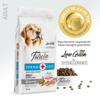 Felicia Derma Care Somonlu Düşük Tahıllı Yetişkin Köpek Maması 15kg