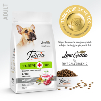 Felicia Sensitive Care Kuzulu ve Pirinçli Küçük Irk Düşük Tahıllı Yetişkin Köpek Maması 3kg