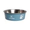 Flamingo Bella Kedi ve Küçük Irk Köpekler için Çelik Mama ve Su Kabı 14cm 450ml (Mavi)