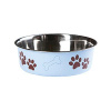 Flamingo Bella Köpekler İçin Paslanmaz Çelik Mama ve Su Kabı 21cm 1500ml (Açık Mavi)