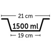 Flamingo Bella Köpekler İçin Paslanmaz Çelik Mama ve Su Kabı 21cm 1500ml (Gri)