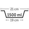 Flamingo Bella Köpekler için Çelik Mama ve Su Kabı 21cm 1500ml (Mavi)