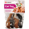 Flamingo Leopar Desenli Peluş Fare Kedi Oyuncağı 5cm (4'lü)
