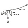 Flamingo Kedi Göğüs Tasması ve Uzatma Tasma Seti 20-30cm/10mm (Gri)