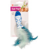Flamingo Catnipli Tüylü Balık Kedi Oyuncağı 20cm (Mavi-Beyaz)