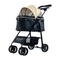 Flip Henan Benedict Kedi ve Küçük Irk Köpek Taşıma Arabası 45x63x93cm (Haki)