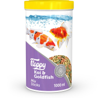 Floppy Koi & Goldfish Mix Koi ve Japon Balıkları için Akvaryum Çubuk Yemi 1L