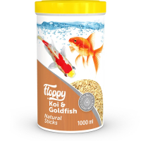 Floppy Koi & Goldfish Natural Koi ve Japon Balıkları için Akvaryum Çubuk Yemi 1L
