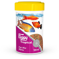 Floppy Tropical Flat Mix Tropikal Balıklar için Akvaryum Granül Yemi 100ml