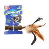 GiGwi Johnny Stick Catnipli Doğal Tüylü Kedi Çiğneme Oyuncağı 21cm (Kahverengi)